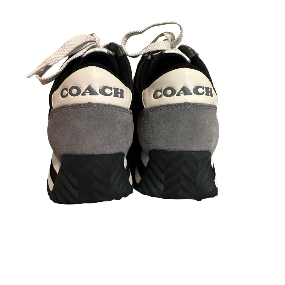 COACH Runner Non Tech Athletic Women Sneakers, Size 5.5 B Gray Black shoes - Picture 3 of 9